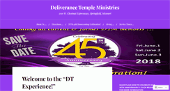 Desktop Screenshot of deliverancetemple.org